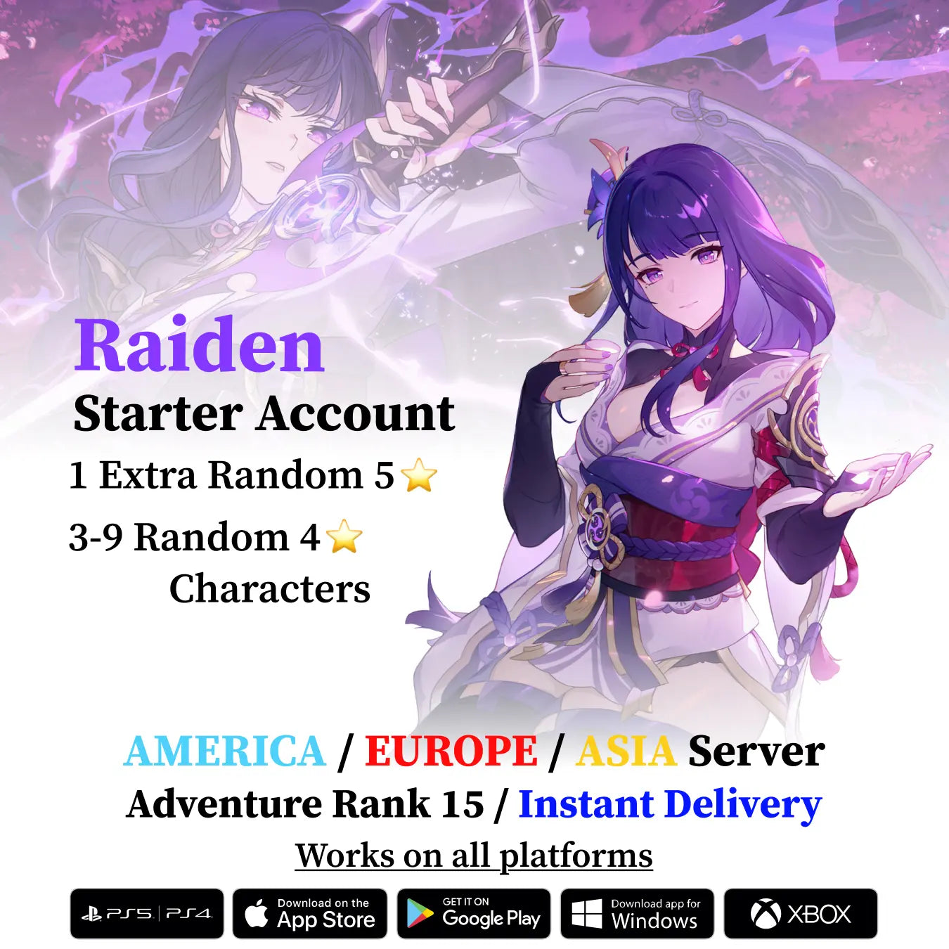 Raiden Shogun Starter Account