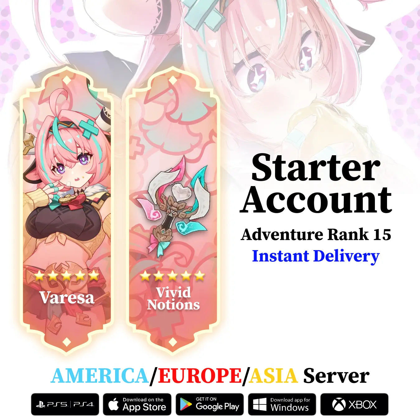 Varesa With Vivid Notions - Genshin Reroll Account