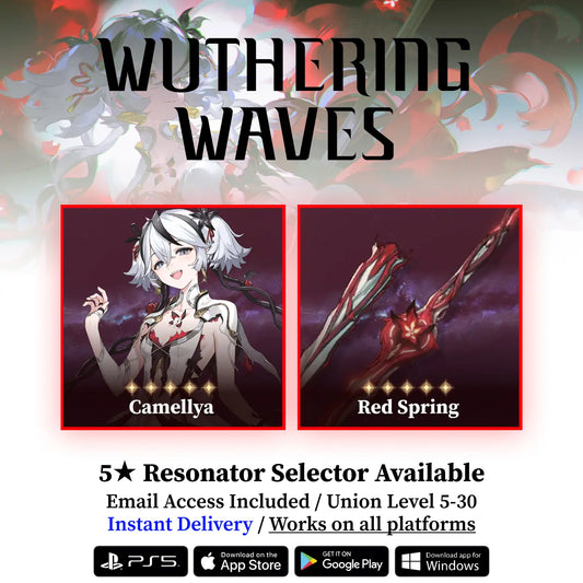 Camellya with Red Spring Starter Reroll Account WUWA