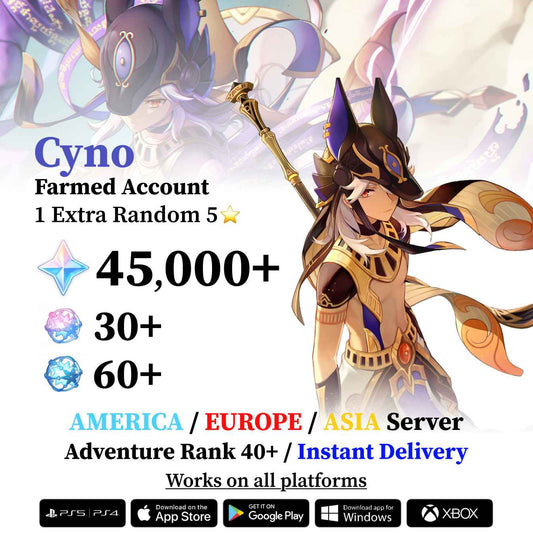 Cyno Reroll Account with Primogems