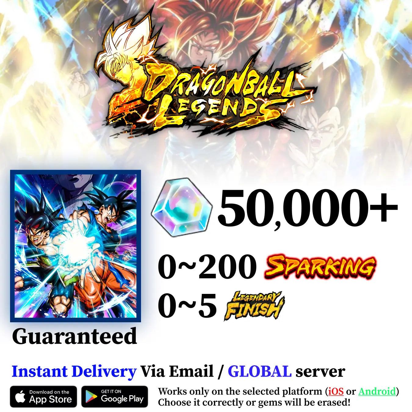 Dragon Ball Legends Goku & Bardock Starter Account [iOS/Android]