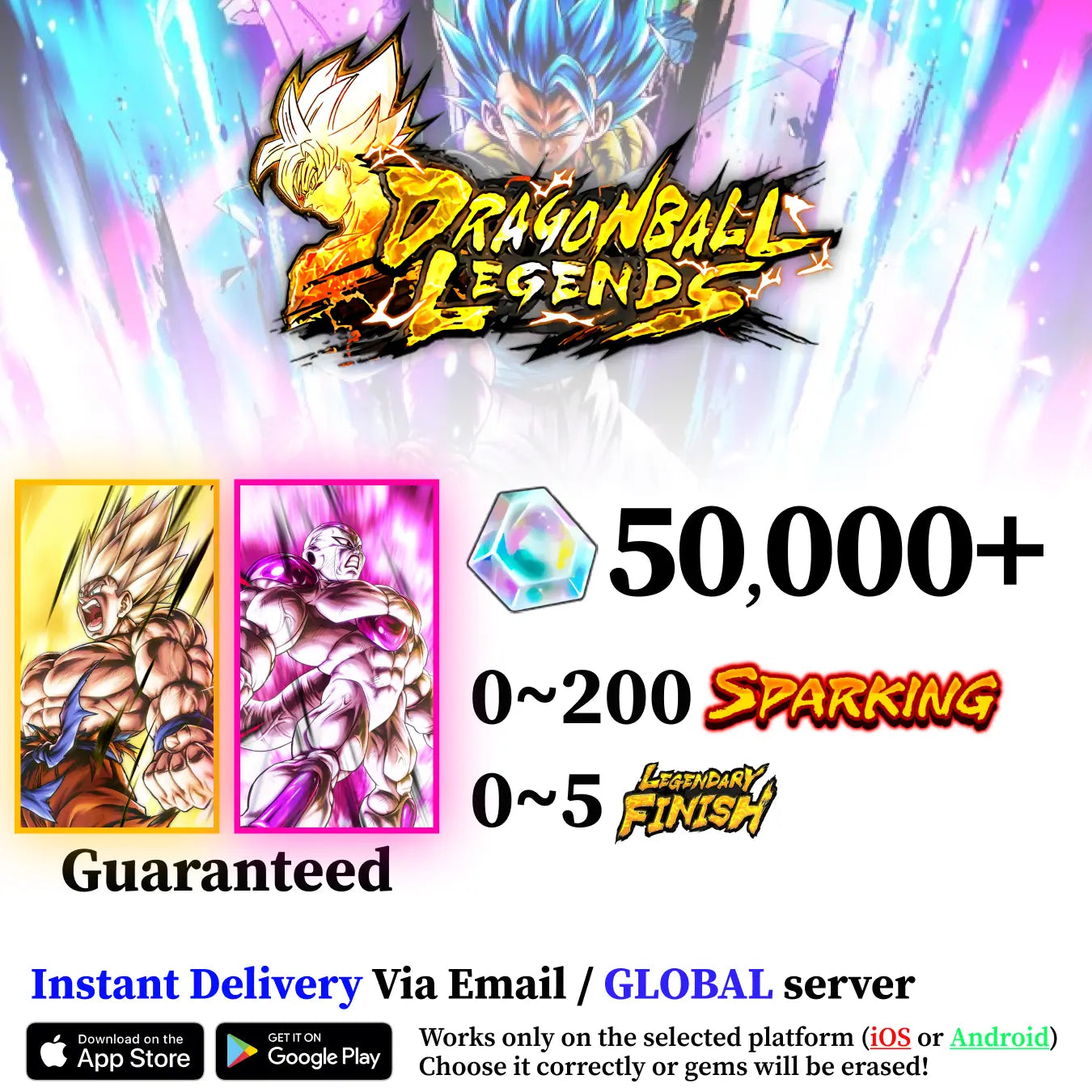 Super Saiyan Goku with Final Form Frieza Account Dragon Ball Legends [iOS/Android]