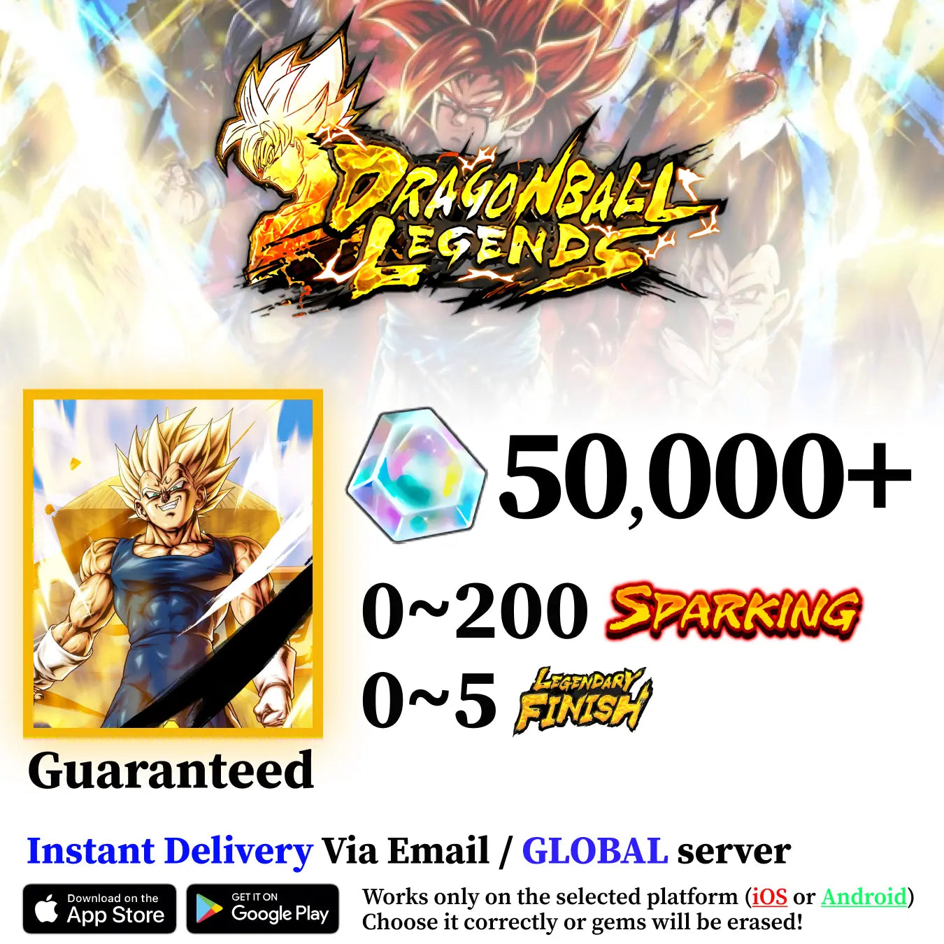 Dragon Ball Legends UL Majin Vegeta Starter Account [iOS/Android]