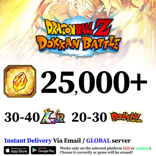 DBZ Dokkan Battle Special Account with 25000 Dragon Stones [Android/iOS]