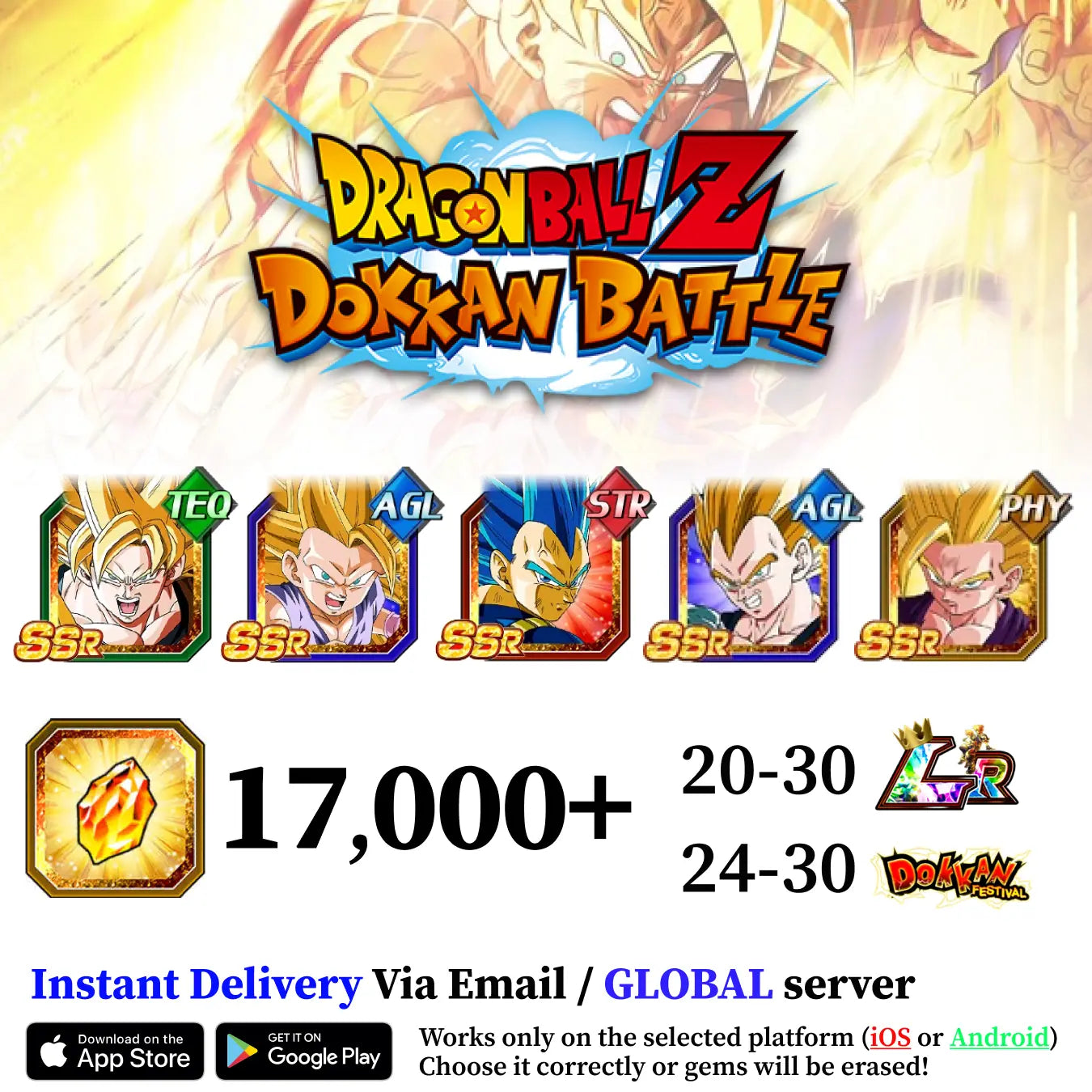 Dragon Ball Z Dokkan Battle Special Farmed Account [Android/iOS]