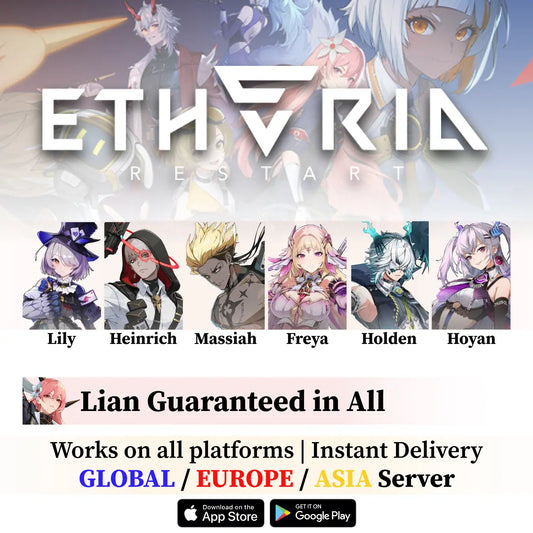 Etheria Restart Reroll Accounts wtih Characters [GLOBAL/EUROPE/ASIA]