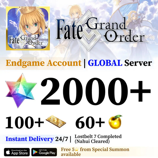 FGO Endgame Account (Global) | 2,000+ SQ, 100+ Tickets