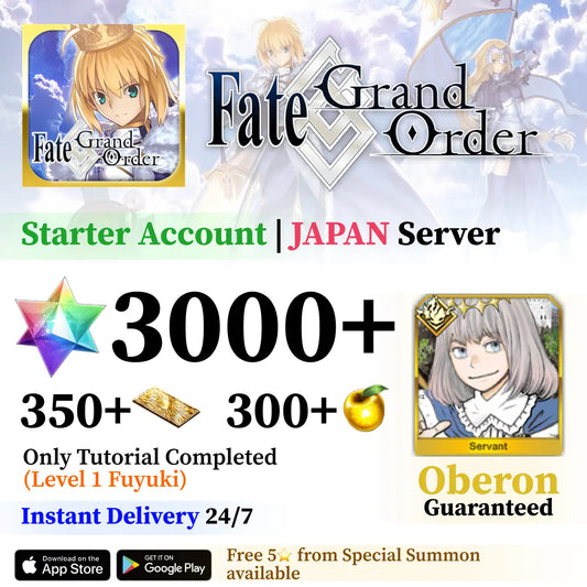 Fate Grand Order Starter Account with 3000+ SQ [Japan]