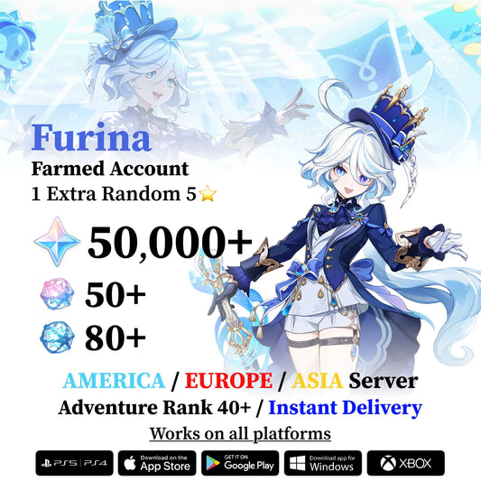 Furina Reroll Account with 30.000 Primogems