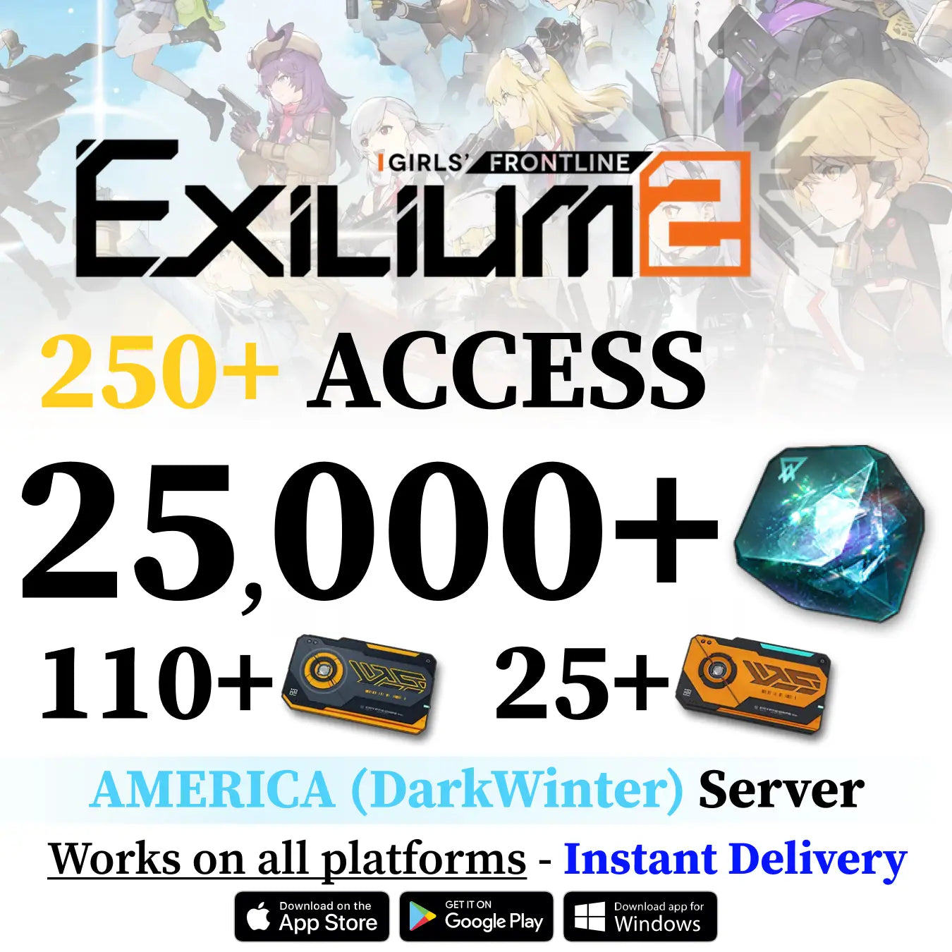 GFL2 EXILIUM Starter Reroll Account – Collapse Piece | Darkwinter Server [Global]