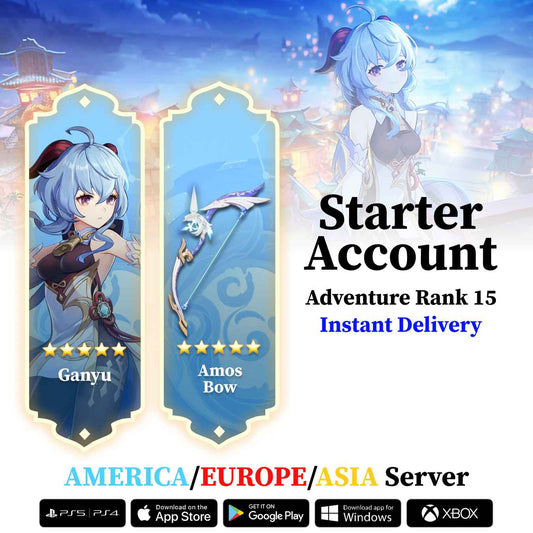 Ganyu with Amos Bow - Genshin Reroll Account