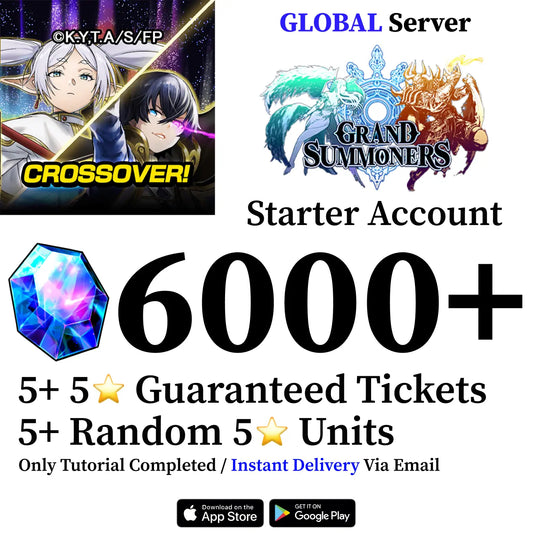 Grand Summoners Starter Account with 6000+ Gems [Global]