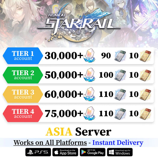 Honkai Star Rail Starter Reroll Account [ASIA]