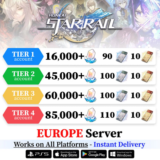 Honkai Star Rail Starter Reroll Account [EUROPE]