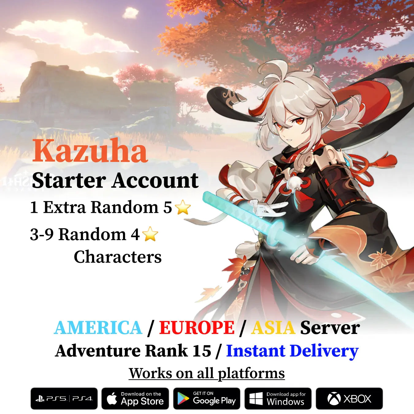Kazuha Starter Account
