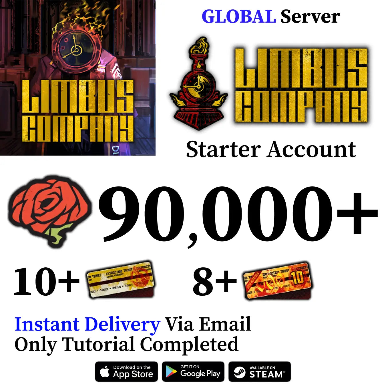 Limbus Company Reroll Starter Account – 90,000+ Lunacy [Global]