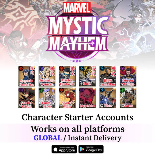 Marvel Mystical Mayhem Accounts with Characters