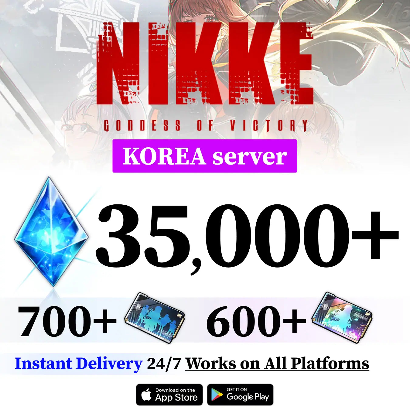 NIKKE KR Reroll Account | Korea Server | Gems, Vouchers & SSR Units