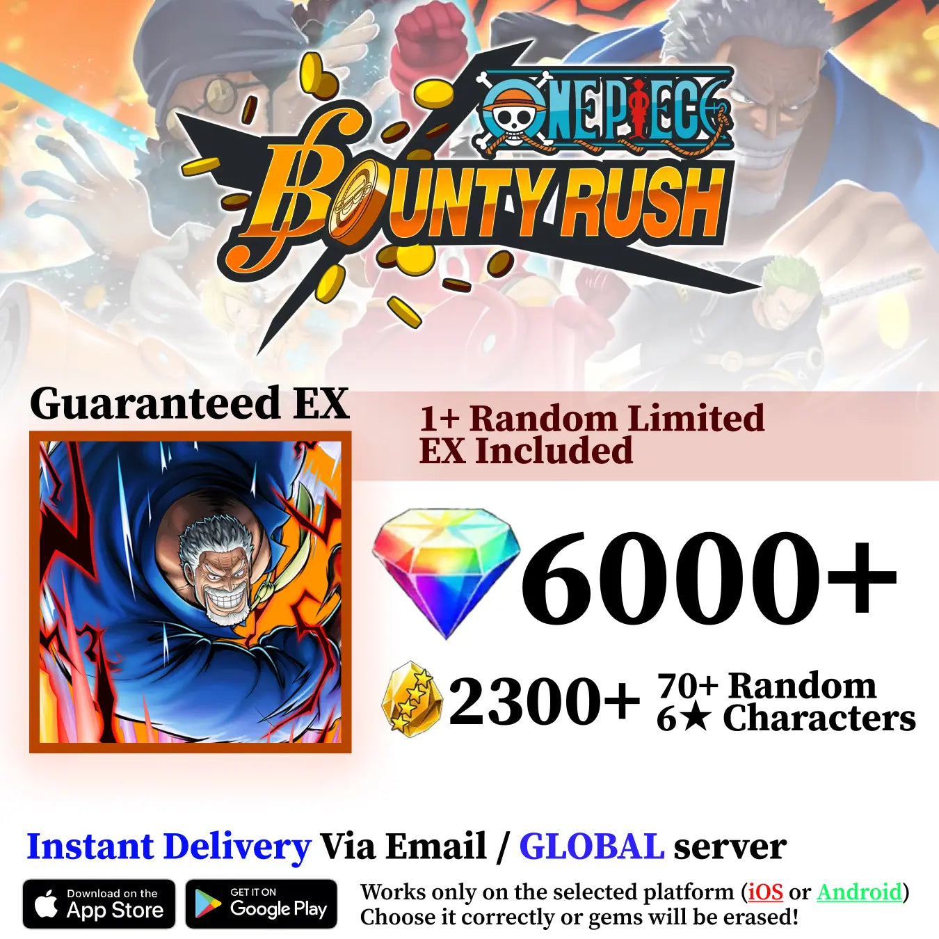 Garp OPBR Starter Reroll Account [Global]