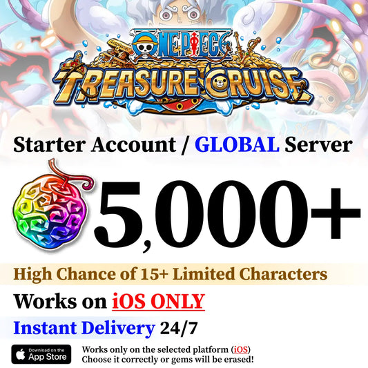 One Piece Treasure Cruise Starter Account with Rainbow Gems [iOS | Global]