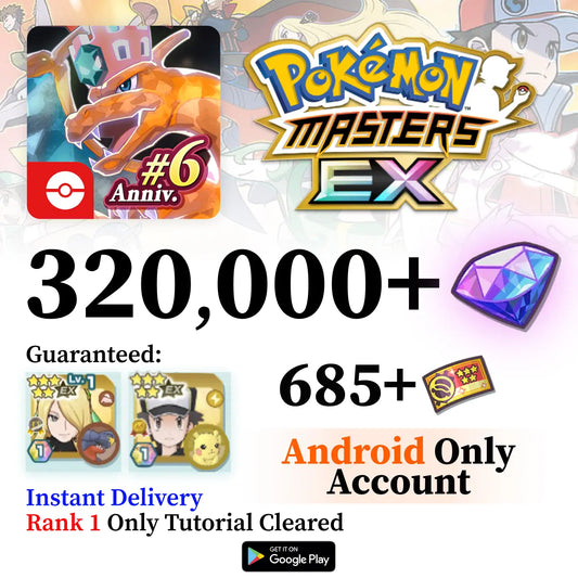 Pokémon Masters EX Account with Red/Pikachu and Cynthia/Garchomp [Android]