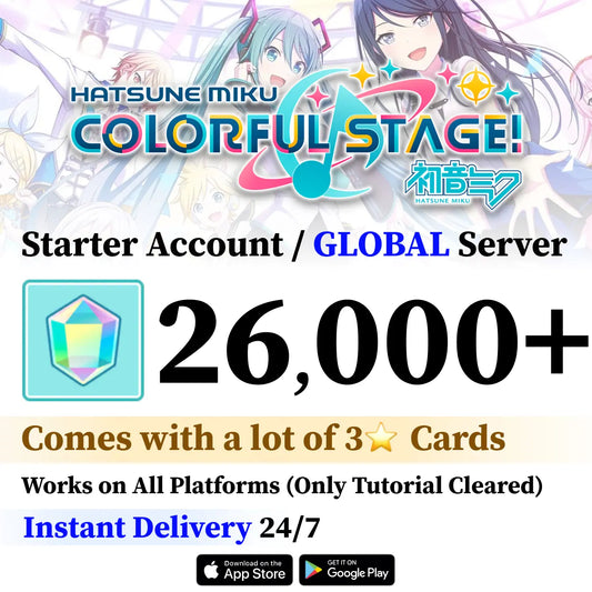 Project Sekai Reroll Account with 26,000+ Gems [GLOBAL]