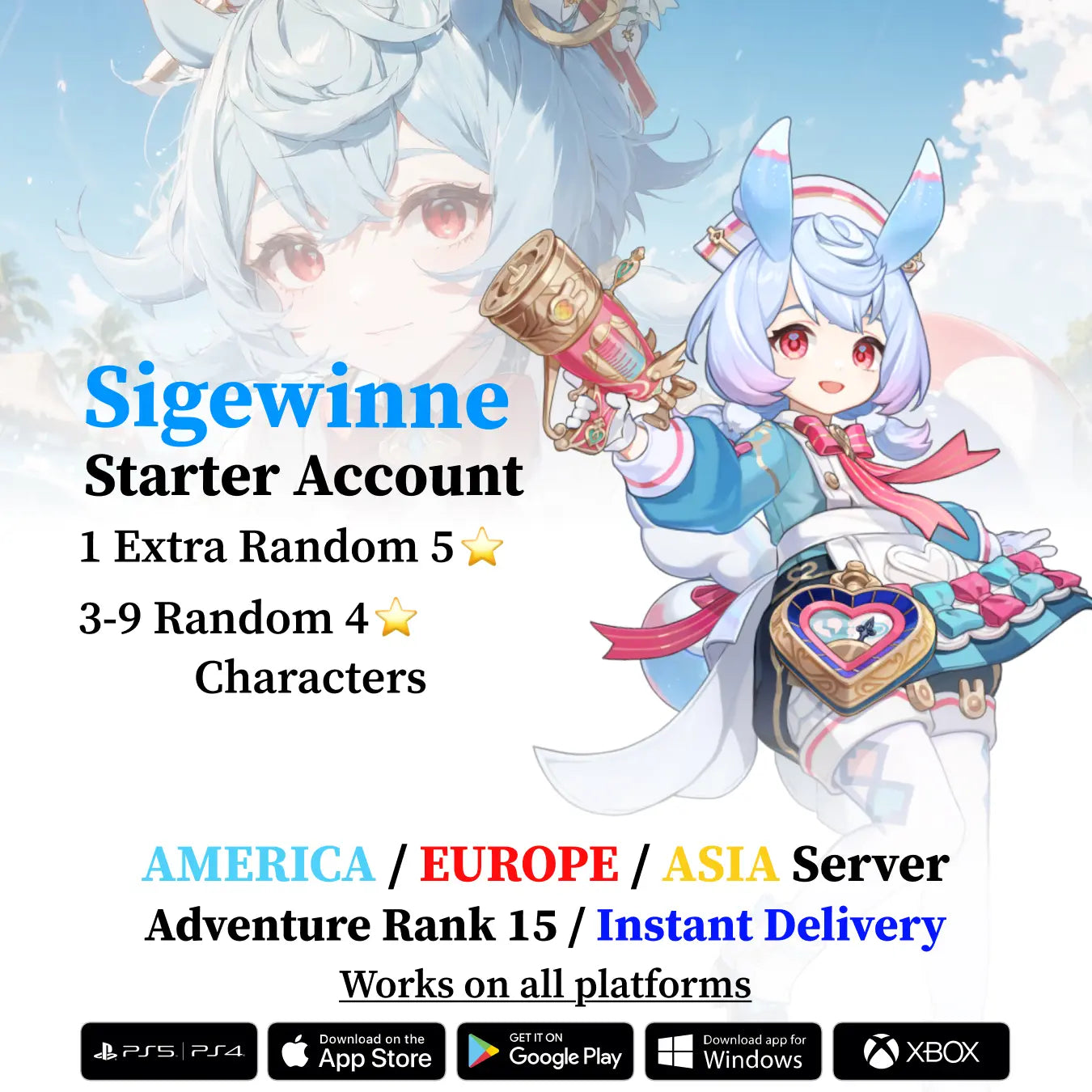 Sigewinne Starter Account