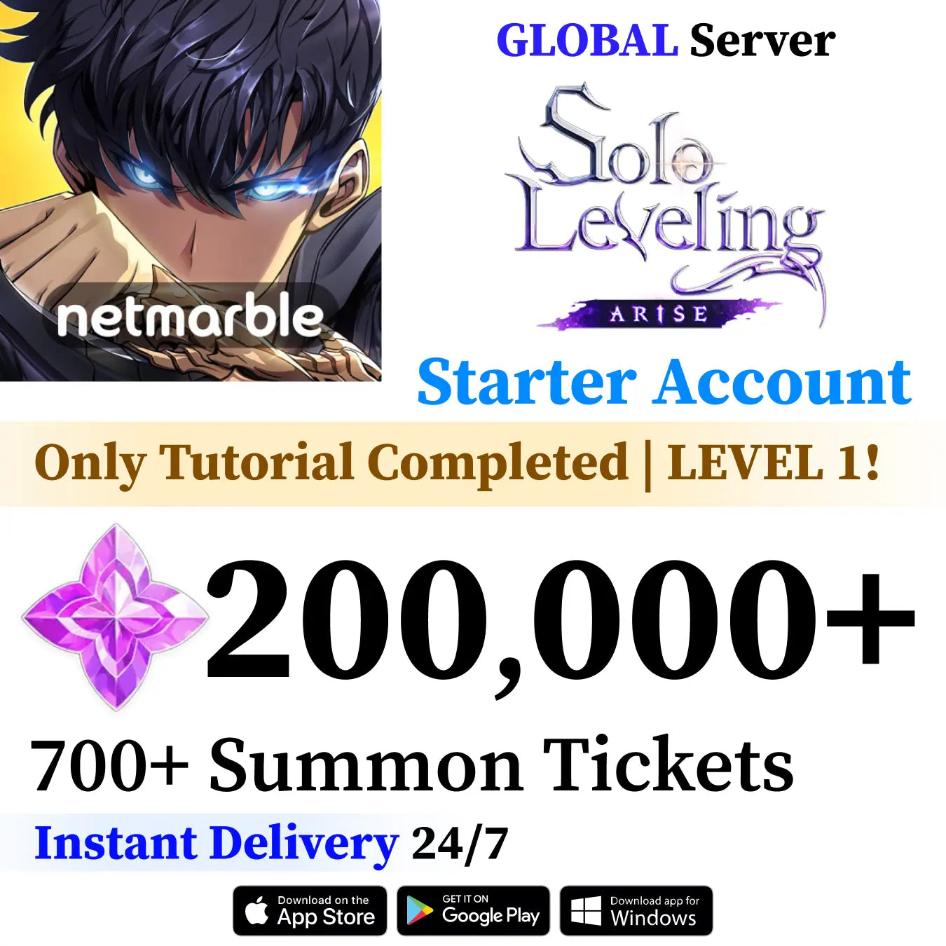 Solo Leveling:ARISE Starter Account [Global]