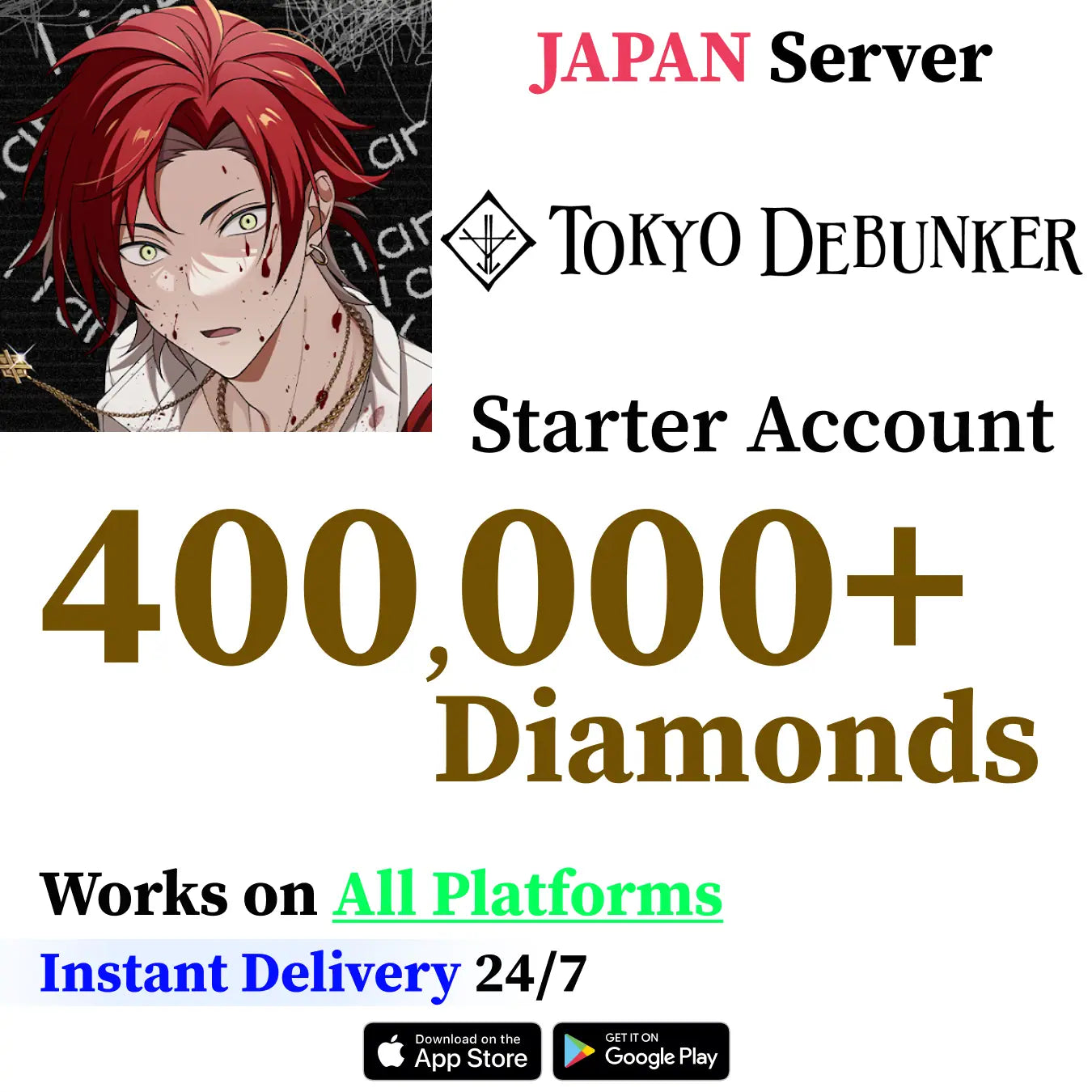 Tokyo Debunker Starter Account with Diamonds [JAPAN]