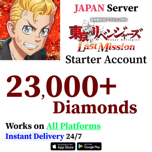 Tokyo Revengers: Last Mission Account JP Starter with Diamonds