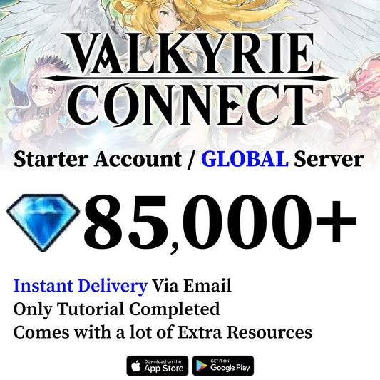 Valkyrie Connect Starter Account with 85000+ Gems [Global]