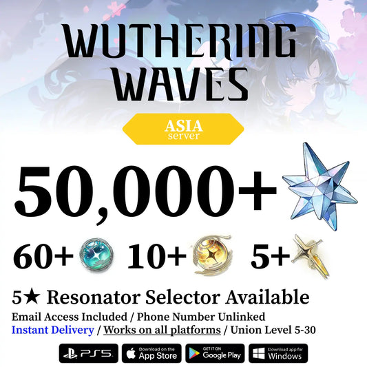 Wuthering Waves Reroll Account with Gems [Asia]