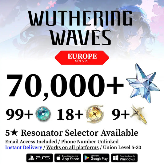 Wuthering Waves Reroll Account with Gems [Europe]