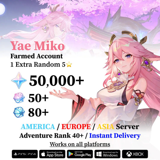 Yae Miko Reroll Account with Primogems