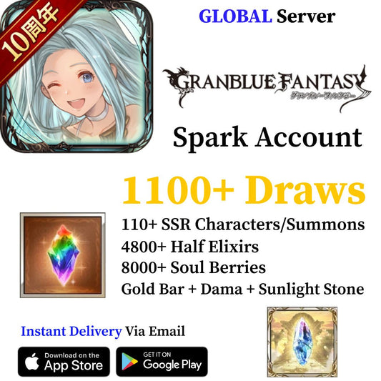 Granblue Fantasy Spark Starter Account with 1100+ Draws [Global]