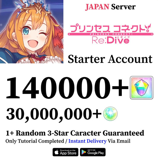 Princess Connect Re:Dive Starter Account with 140,000+ Gems [Japan]