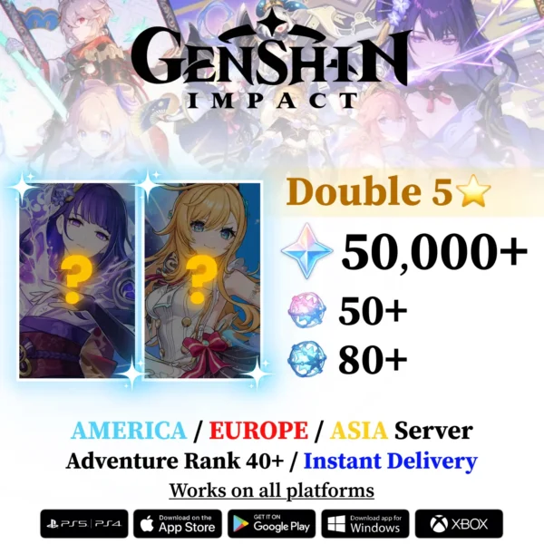 Genshin-Accounts-5-Star-with-Primogems-and-2-five-stars